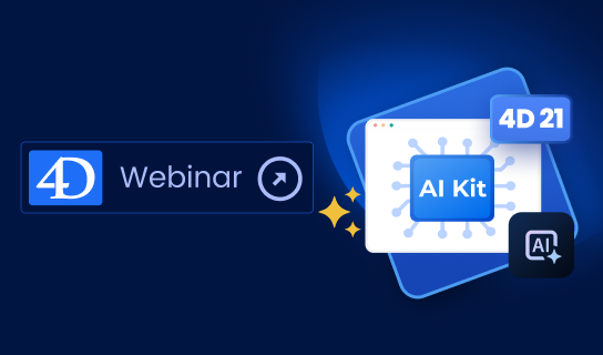 Regístrese al webinario 4D AI en 4D 21 Regístrese al webinario 4D AI en 4D 21